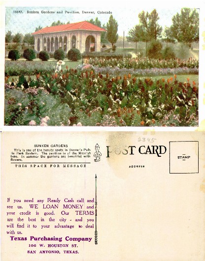 Sunken Gardens with Pavilion and Flowers