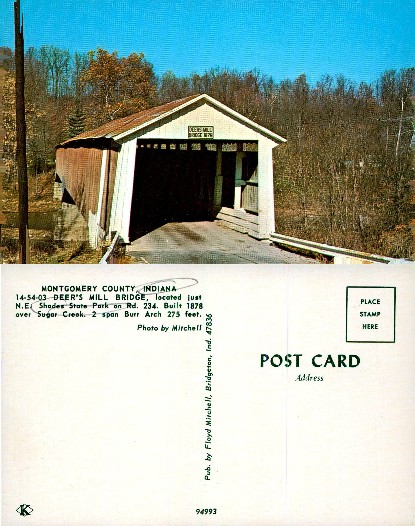 Deers Mill Covered Bridge in Autumn