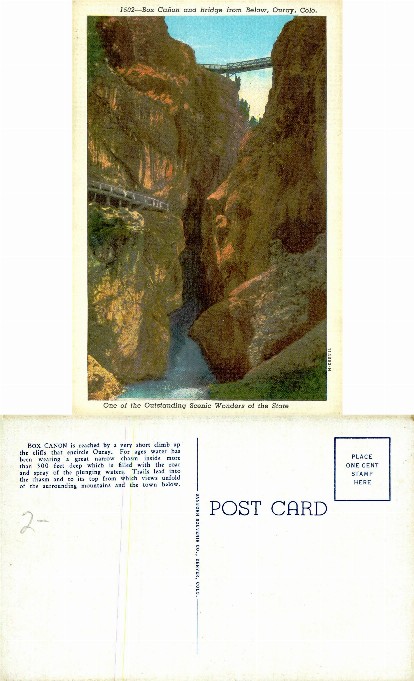 Box Canyon and Bridge from Below