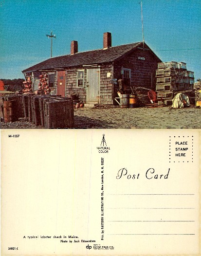 Lobster Shack with Traps and Buoys