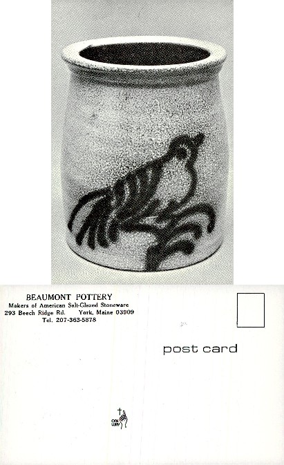 Salt-Glazed Stoneware with Bird Design