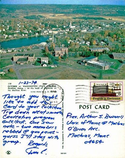 Aerial View of Machias Town and College