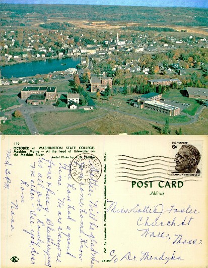 Aerial View of Machias and College