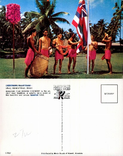 Hawaiian Flag Raising Ceremony
