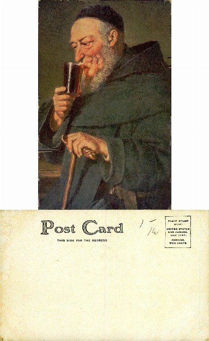 Bearded Man Drinking from a Glass