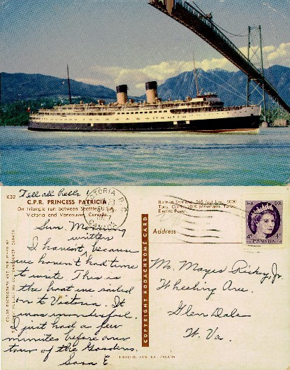 Passenger Ship and Suspension Bridge