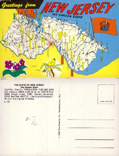 Greetings from New Jersey Map & Symbols