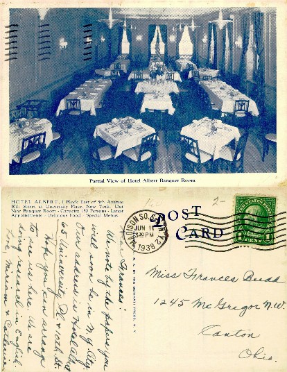 Hotel Albert Banquet Room Interior View