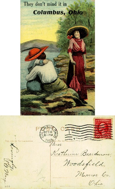Flirtatious Couple and Observer by Water