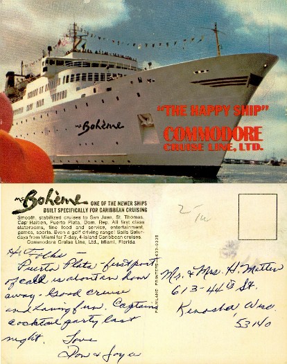 Cruise Ship MS Bohème