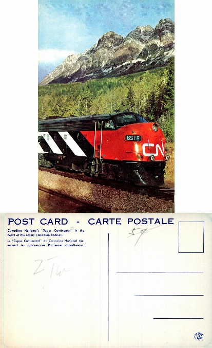 Canadian National Train in Rockies