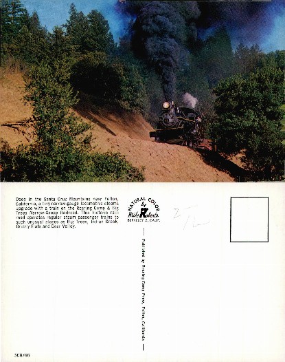 Narrow-Gauge Steam Locomotive in Mountains