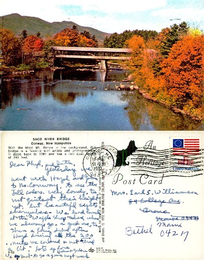 Saco River Bridge in Autumn Foliage