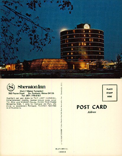 Sheraton Inn Hotel & Atrium Building at Night