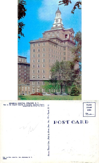 Memorial Hospital Building with Clock Tower