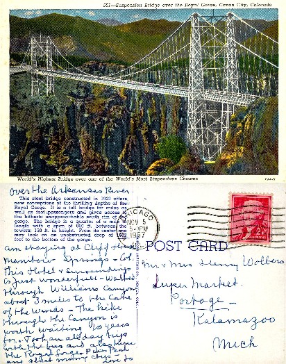 Suspension Bridge over Royal Gorge