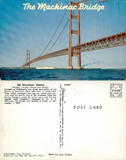 Mackinac Bridge Over Straits