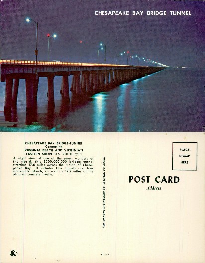 Chesapeake Bay Bridge Tunnel at Night