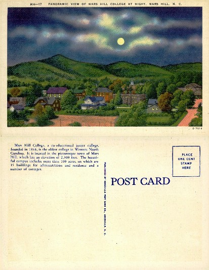 Mars Hill College at Night Panoramic View
