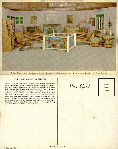 Elsie, Elmer, Beauregard Advertising Display