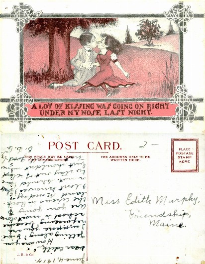 Couple Kissing Under Tree