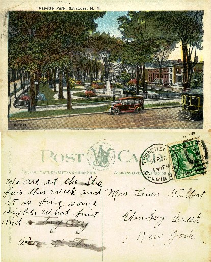 Fayette Park with Trees and Fountain
