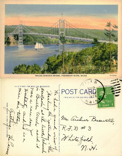 Waldo-Hancock Bridge and River