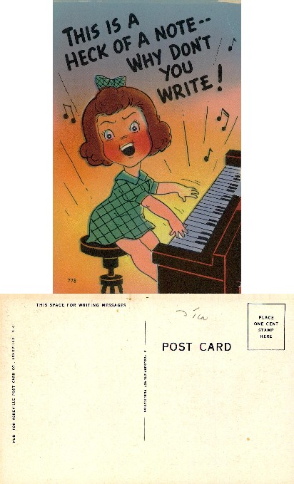 Cartoon Girl Playing Piano