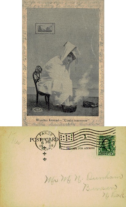 Woman Taking a Steaming Foot Bath