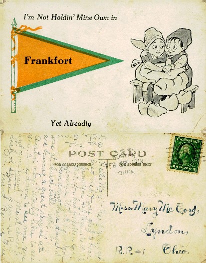 Humorous Cartoon with Frankfort Pennant