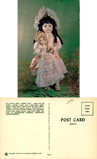 French Bru Doll Holding Baby Doll