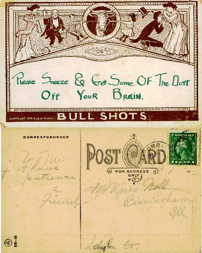 Humorous Bull Shots Cartoon