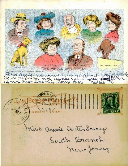 Cartoon Dam Family Portraits