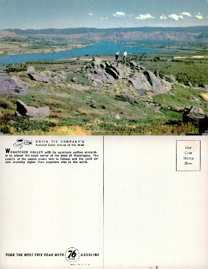 Wenatchee Valley River View with Figures
