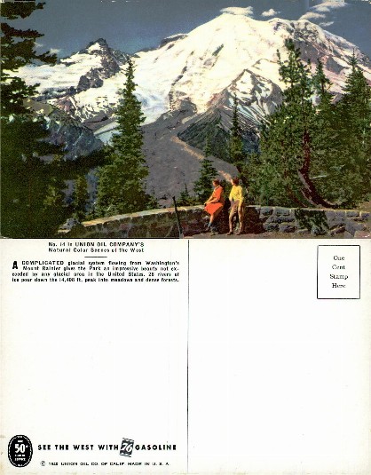Mount Rainier Glaciers and Tourists
