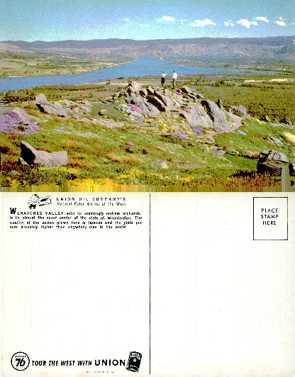 Men on Rocky Hill Overlooking River Valley