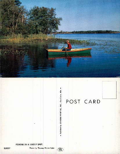 Fishing from a Rowboat on a Lake