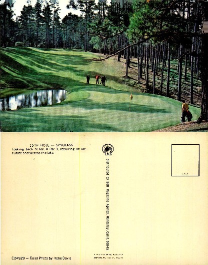 Golf Course with Lake and Golfers