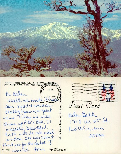 Pikes Peak Mountain View with Foreground Trees