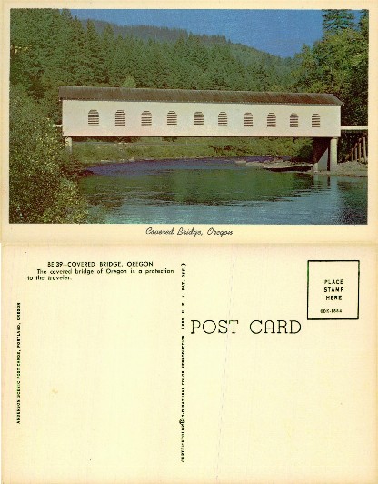 Covered Bridge Over River