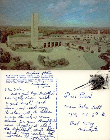 Modern Abbey Building with Tall Tower
