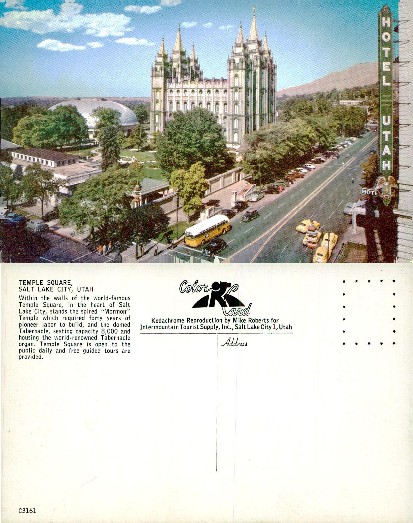 Temple Square and Hotel Utah, Salt Lake City