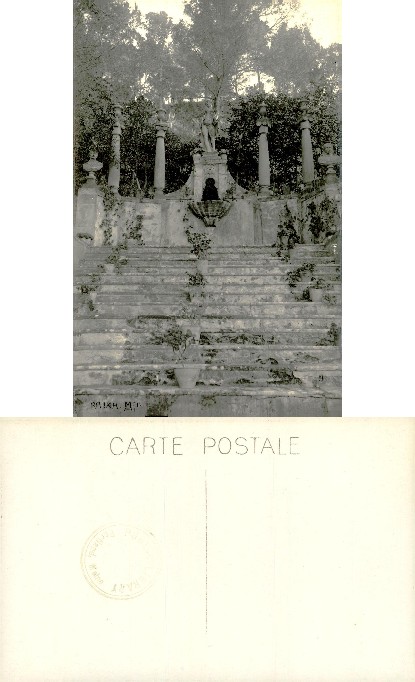 Monumental Staircase and Garden Statue