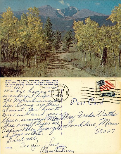 Long's Peak with Autumn Aspens