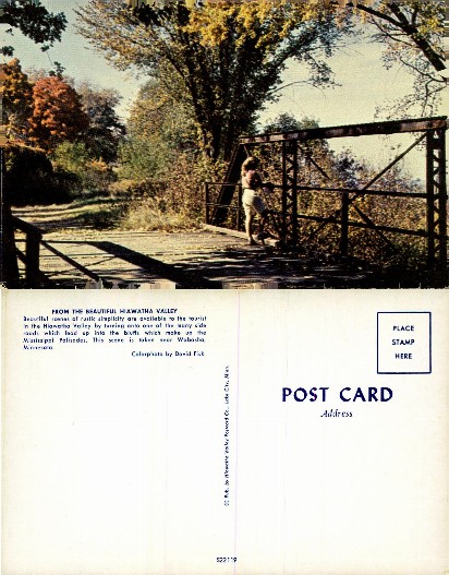 Rustic Bridge in Autumn Woods