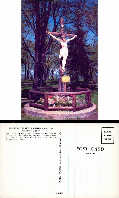 Crucifix Statue with Trees