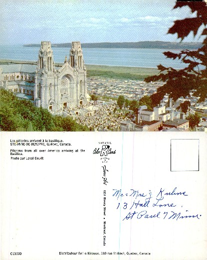 Pilgrims at Sainte-Anne-de-Beaupré Basilica