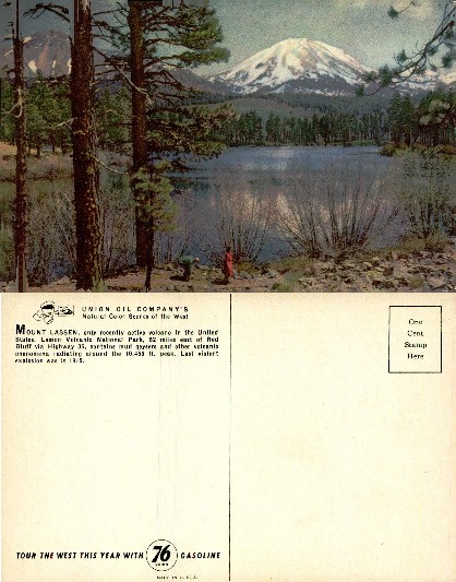 Mount Lassen with Lake and Pines