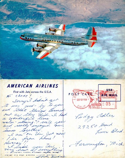 American Airlines Electra in flight