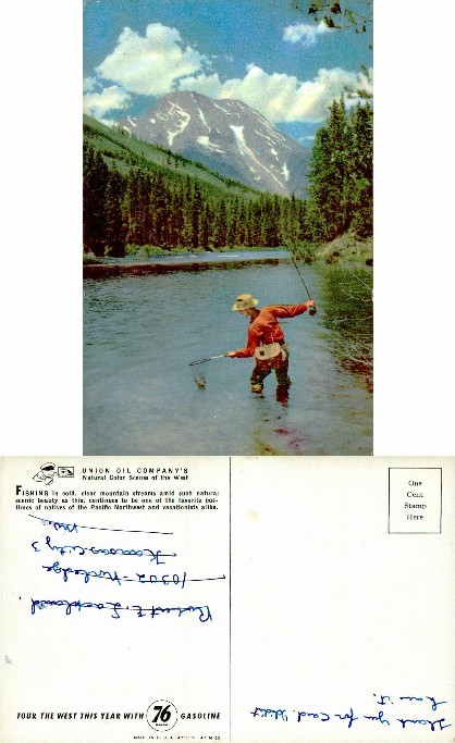 Man Fly Fishing in Mountain Stream